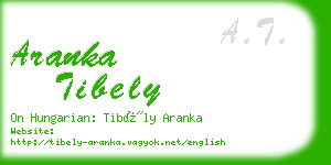 aranka tibely business card